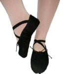 Παπούτσια μπαλέτου καμβά Μαύρα basic 3