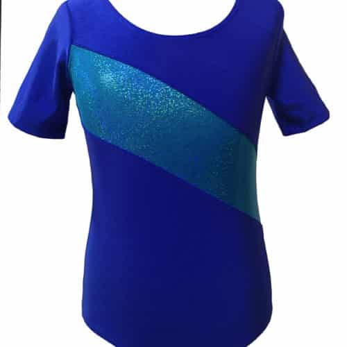 Κορμάκι ενόργανης με κοντό μανίκι και λαμέ φάσα luxury 5