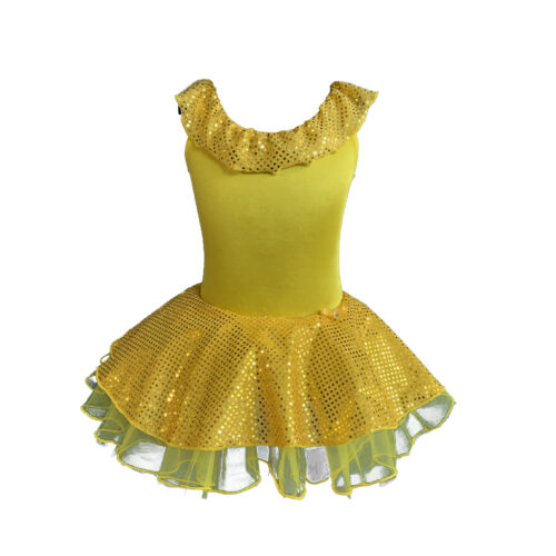 Κορμάκι κιτρινο με τουτού και παγέτα   luxury 8