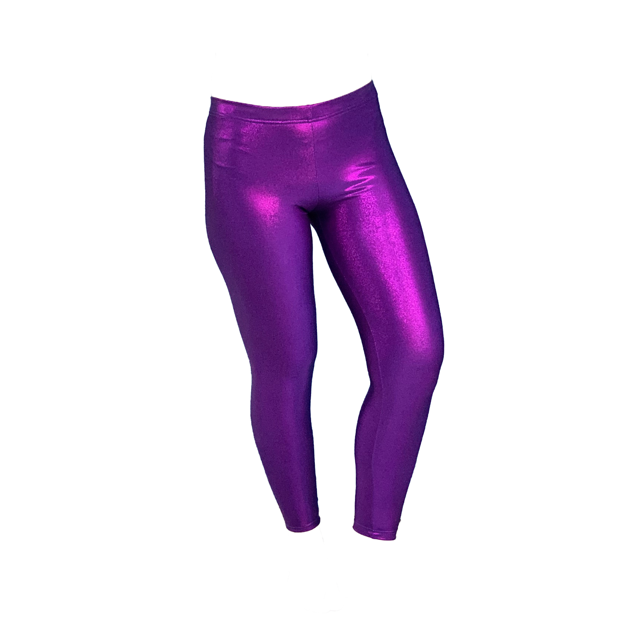 Κολάν λύκρα λαμέ παιδικό χωρίς ραφές μώβ