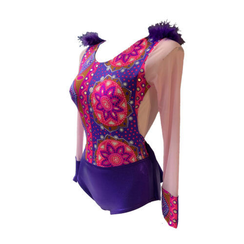 Κορμάκι αγωνιστικό  ρυθμικής με φούστα